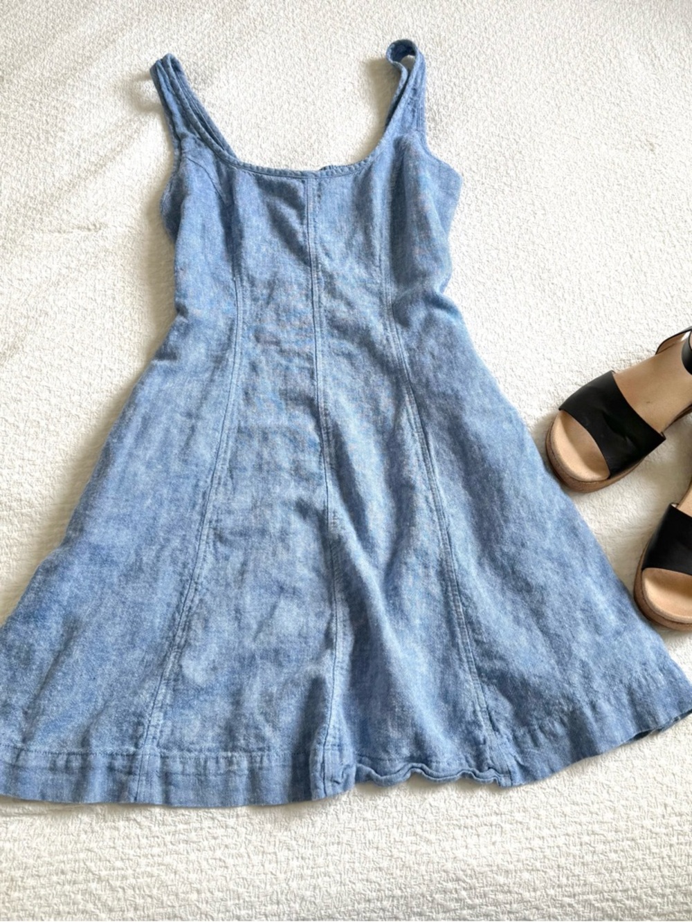Universal Thread Light Blue Linen-Style Mini Dress